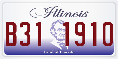 IL license plate B311910
