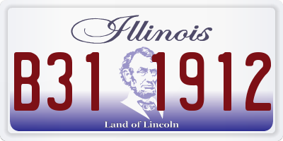 IL license plate B311912