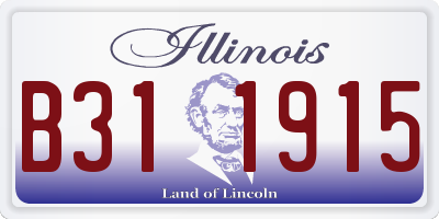 IL license plate B311915