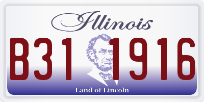 IL license plate B311916