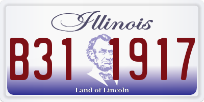 IL license plate B311917