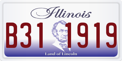 IL license plate B311919