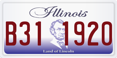 IL license plate B311920