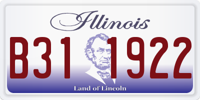 IL license plate B311922