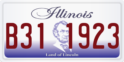 IL license plate B311923