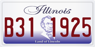 IL license plate B311925