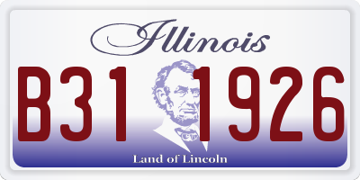 IL license plate B311926