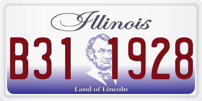 IL license plate B311928