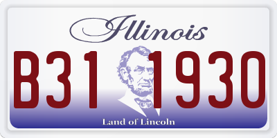 IL license plate B311930