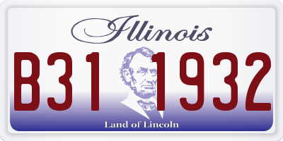 IL license plate B311932