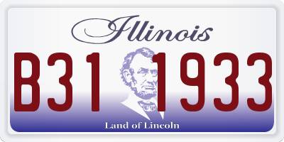 IL license plate B311933