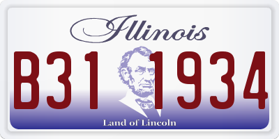 IL license plate B311934