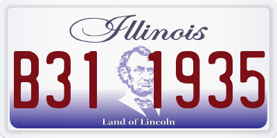 IL license plate B311935
