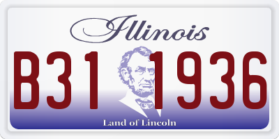 IL license plate B311936
