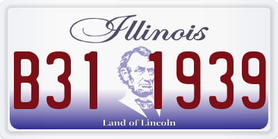 IL license plate B311939