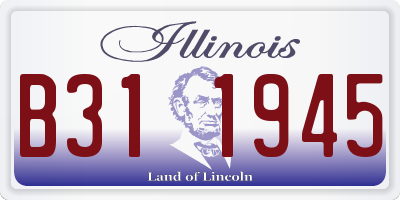 IL license plate B311945