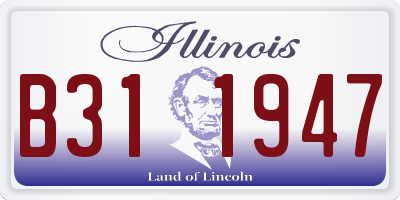 IL license plate B311947