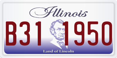 IL license plate B311950