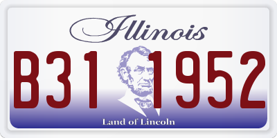 IL license plate B311952