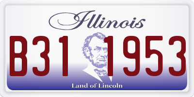 IL license plate B311953