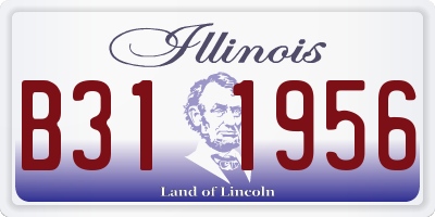 IL license plate B311956