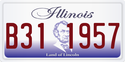 IL license plate B311957