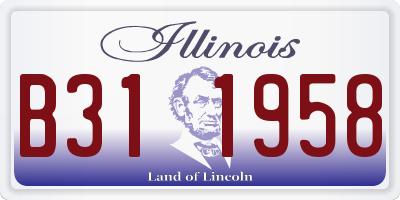 IL license plate B311958