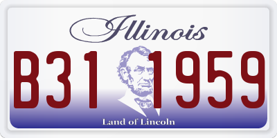 IL license plate B311959