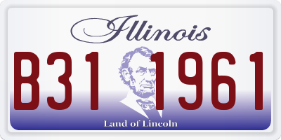 IL license plate B311961