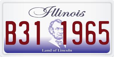 IL license plate B311965