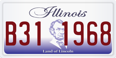 IL license plate B311968