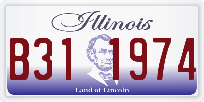 IL license plate B311974