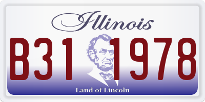 IL license plate B311978