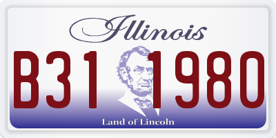IL license plate B311980