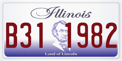 IL license plate B311982
