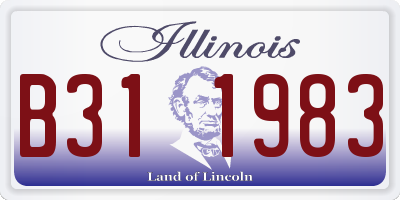 IL license plate B311983