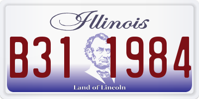 IL license plate B311984