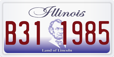 IL license plate B311985