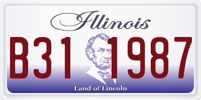 IL license plate B311987