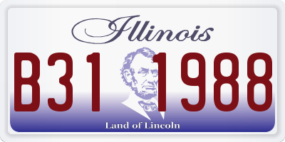 IL license plate B311988