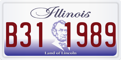 IL license plate B311989