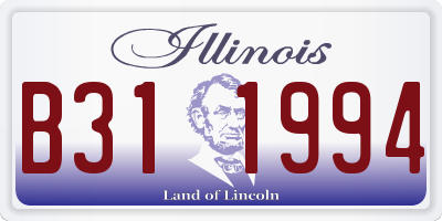 IL license plate B311994