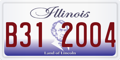 IL license plate B312004
