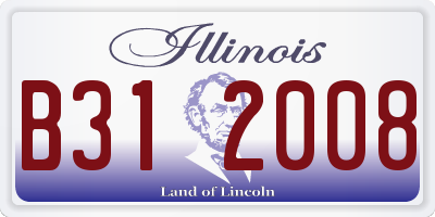 IL license plate B312008