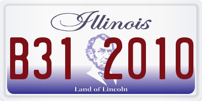 IL license plate B312010