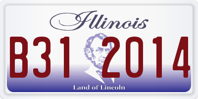 IL license plate B312014