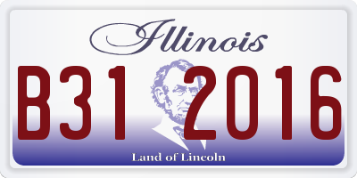 IL license plate B312016