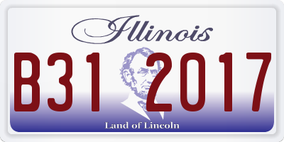 IL license plate B312017
