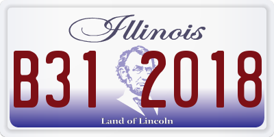 IL license plate B312018