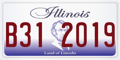 IL license plate B312019